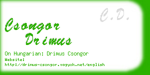 csongor drimus business card